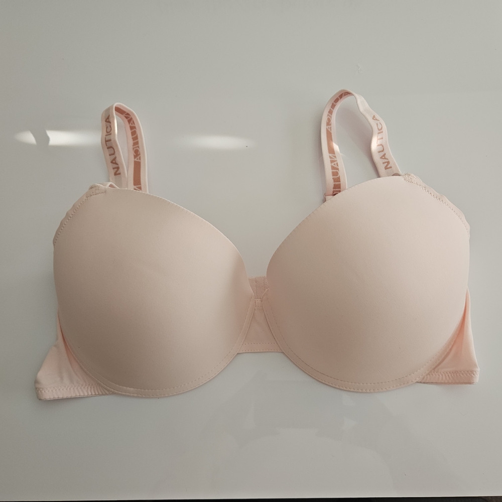 Nautica 42D T- Shirt Bra with Logo Straps Seamless Comfort Everyday Wear NWOT